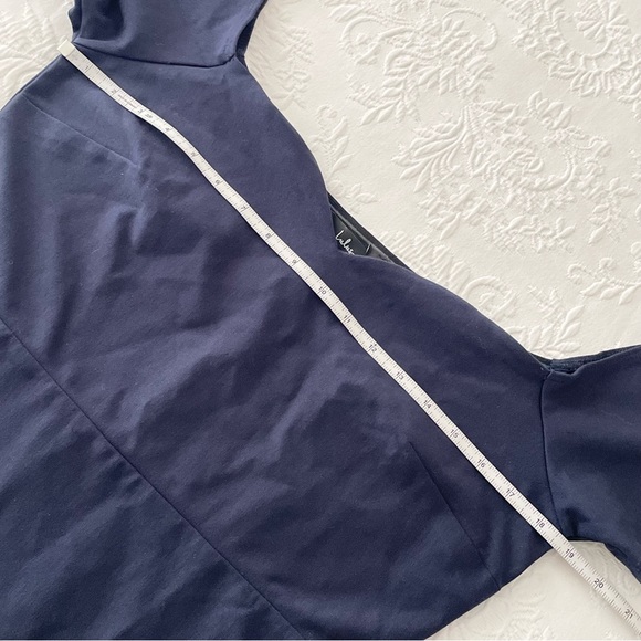 NWOT Lulus How Much I Care Midnight Blue Off-the-Shoulder Midi Dress XLarge - Picture 5 of 6